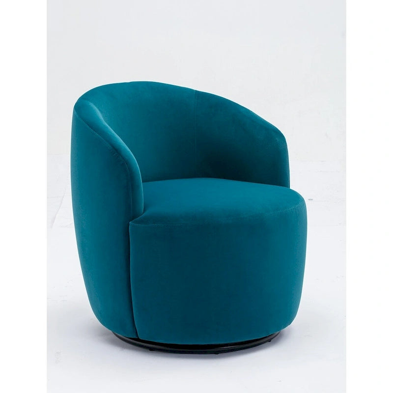Fauteuil pivotant en velours