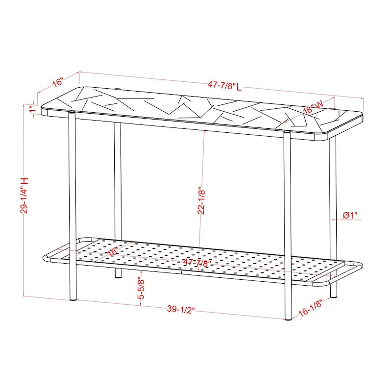 Table basse de style moderne avec plateau en verre blanc