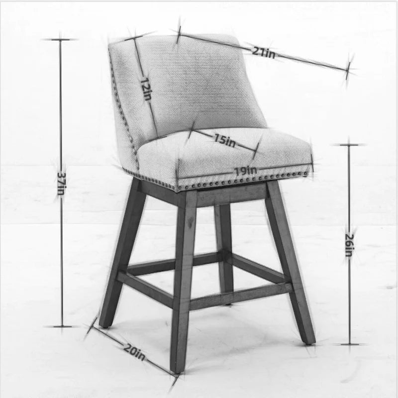 Tabouret de bar pivotant réglable en hauteur pour îlots de cuisine