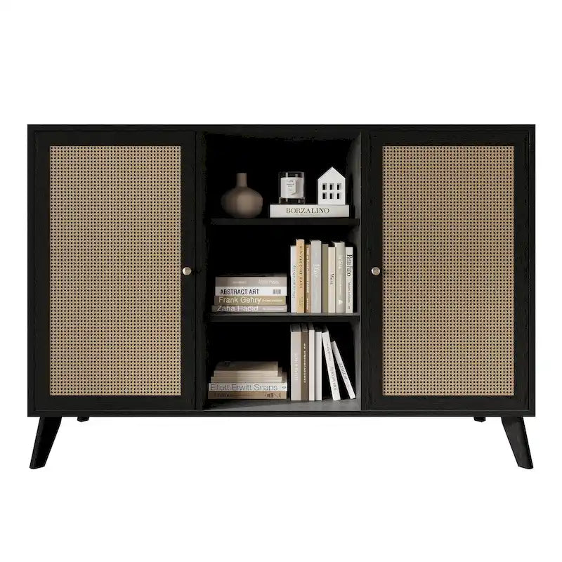 Buffet Noir Mid-Century Modern