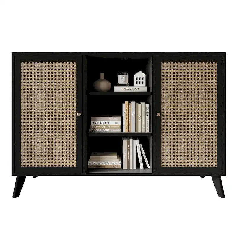 Buffet Noir Mid-Century Modern