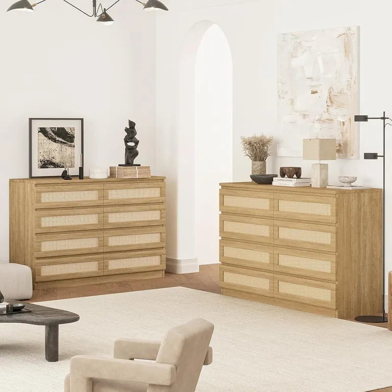 Commode double 8 tiroirs, commode en bois