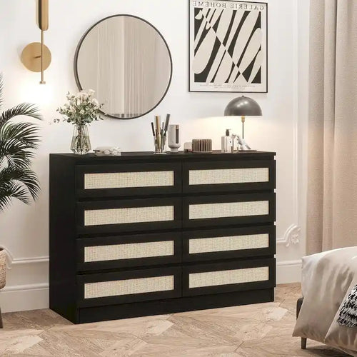 Commode double 8 tiroirs, commode en bois