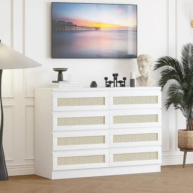 Commode double 8 tiroirs, commode en bois