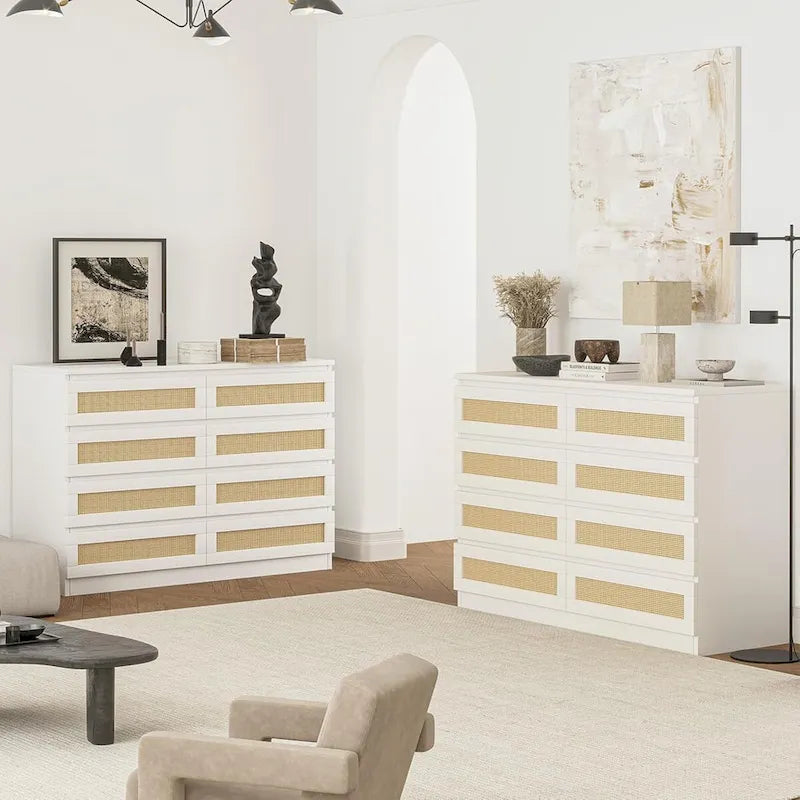 Commode double 8 tiroirs, commode en bois